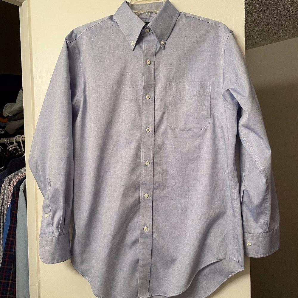 Ralph Lauren 100% Cotton Oxford Button-down Collar Dress Shirt - Blue
